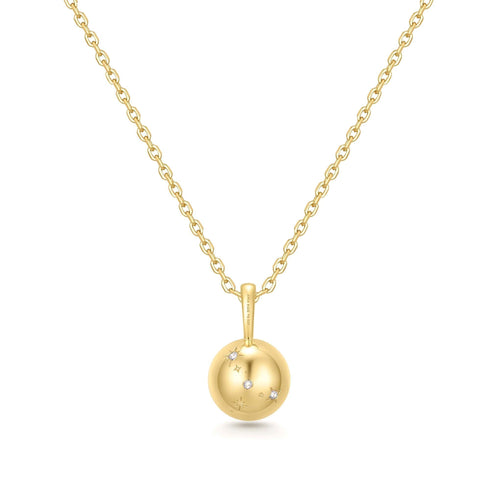 Gold Tiger Eye Pendant Necklace
